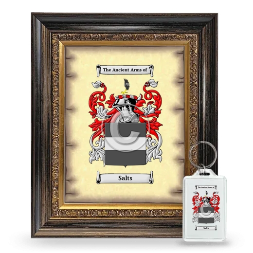 Salts Framed Coat of Arms and Keychain - Heirloom