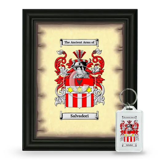 Salvadori Framed Coat of Arms and Keychain - Black
