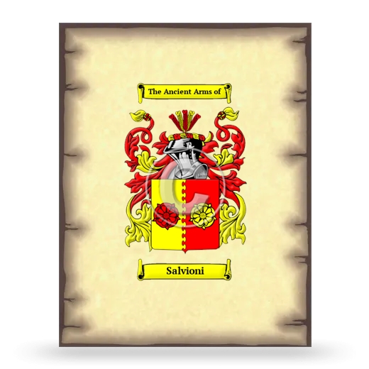 Salvioni Coat of Arms Print