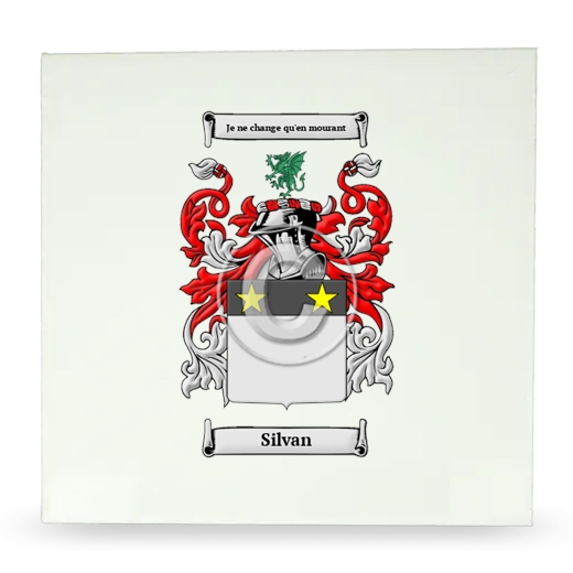 Silvan Large Ceramic Tile with Coat of Arms