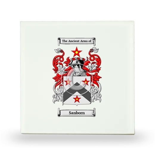 Sanborn Small Ceramic Tile with Coat of Arms