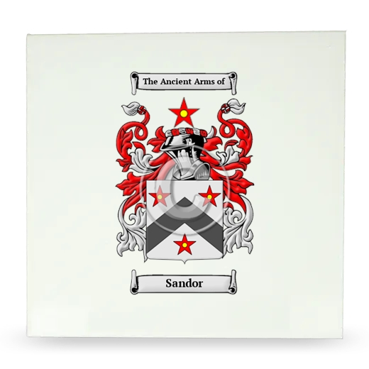 Sandor Large Ceramic Tile with Coat of Arms