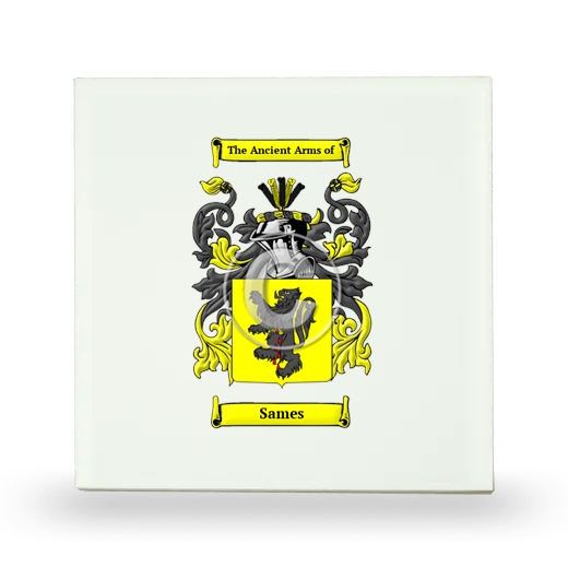 Sames Small Ceramic Tile with Coat of Arms