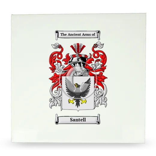 Santell Large Ceramic Tile with Coat of Arms