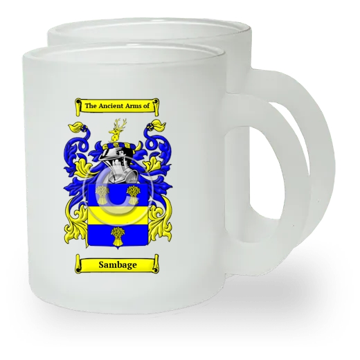 Sambage Pair of Frosted Glass Mugs