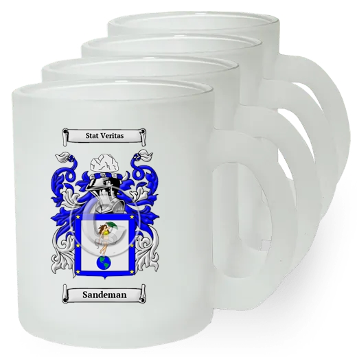 Sandeman Set of 4 Frosted Glass Mugs