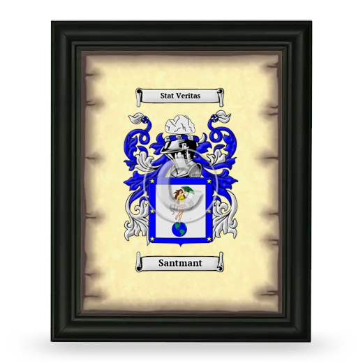 Santmant Coat of Arms Framed - Black