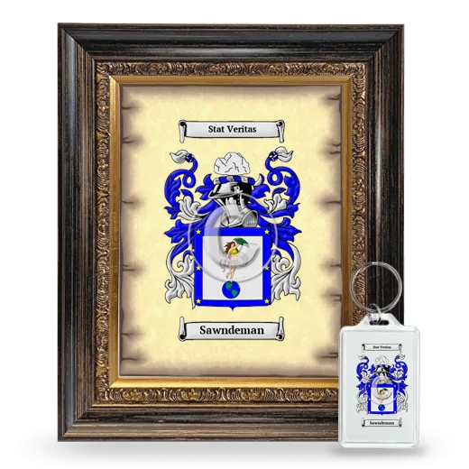 Sawndeman Framed Coat of Arms and Keychain - Heirloom