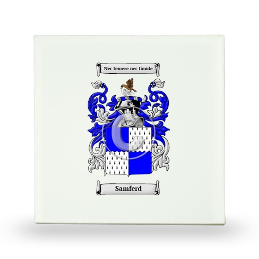 Samferd Small Ceramic Tile with Coat of Arms