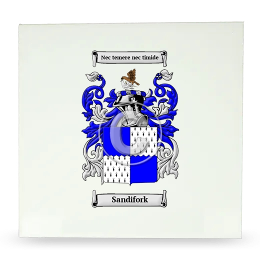 Sandifork Large Ceramic Tile with Coat of Arms