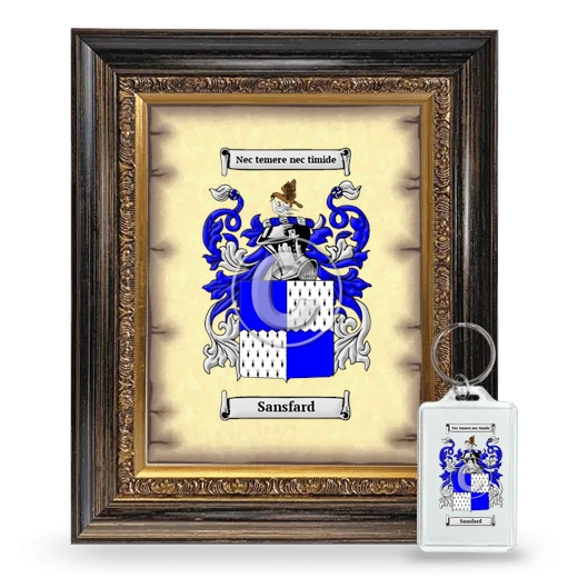 Sansfard Framed Coat of Arms and Keychain - Heirloom