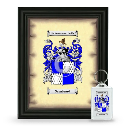 Sansfeard Framed Coat of Arms and Keychain - Black