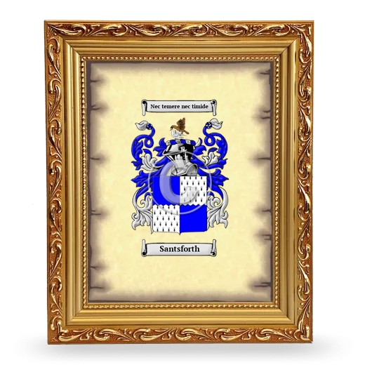 Santsforth Coat of Arms Framed - Gold