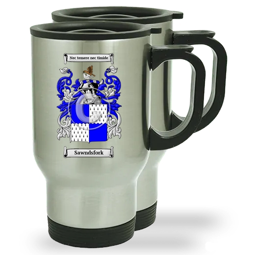 Sawndsfork Pair of Steel Travel Mugs