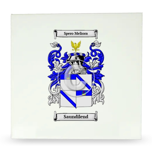 Saundilend Large Ceramic Tile with Coat of Arms