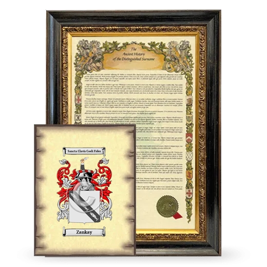 Zankay Framed History and Coat of Arms Print - Heirloom