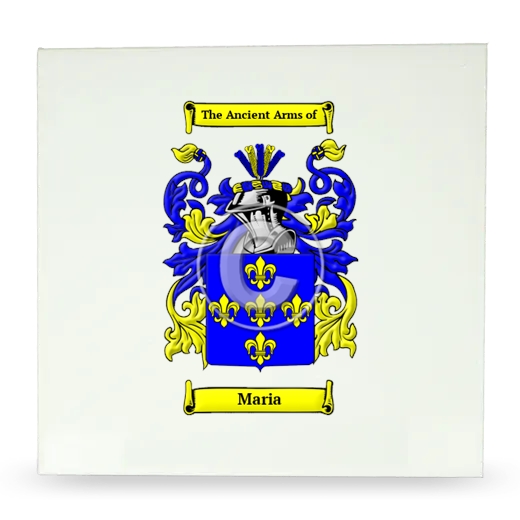 Maria Large Ceramic Tile with Coat of Arms