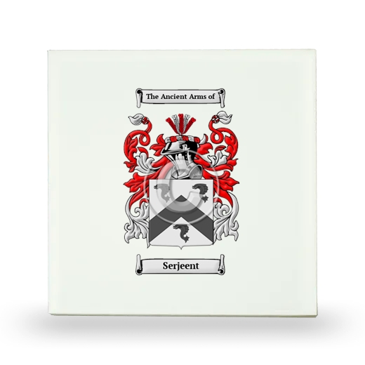 Serjeent Small Ceramic Tile with Coat of Arms