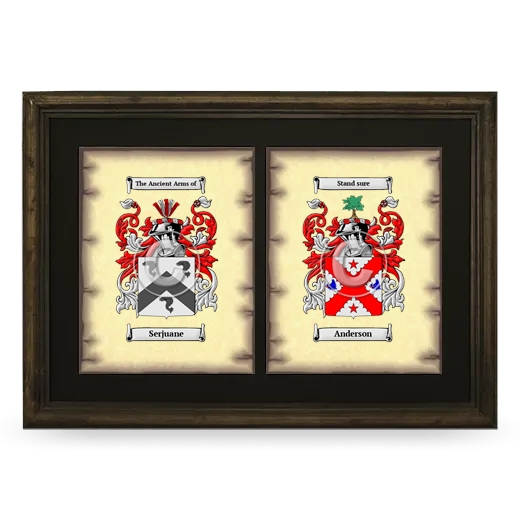 Double Coat of Arms Framed - Brown