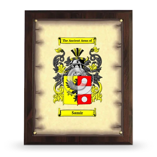 Samir Coat of Arms Plaque