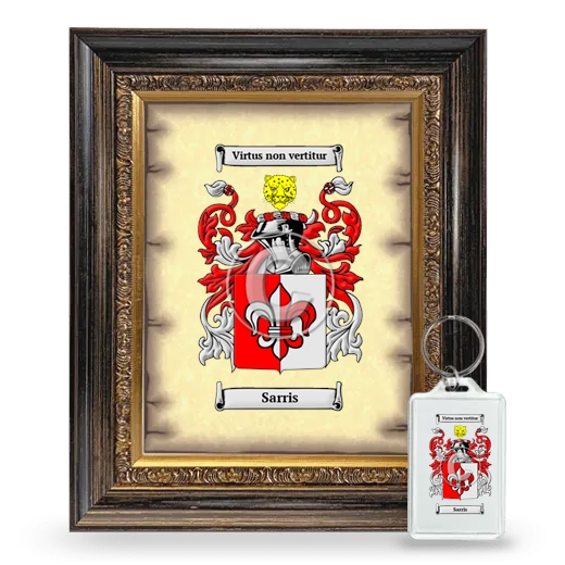 Sarris Framed Coat of Arms and Keychain - Heirloom