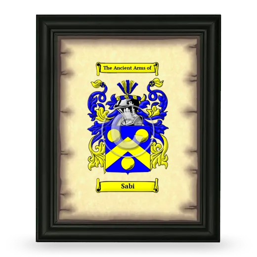 Sabi Coat of Arms Framed - Black