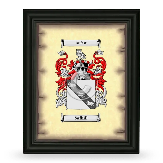 Safhill Coat of Arms Framed - Black