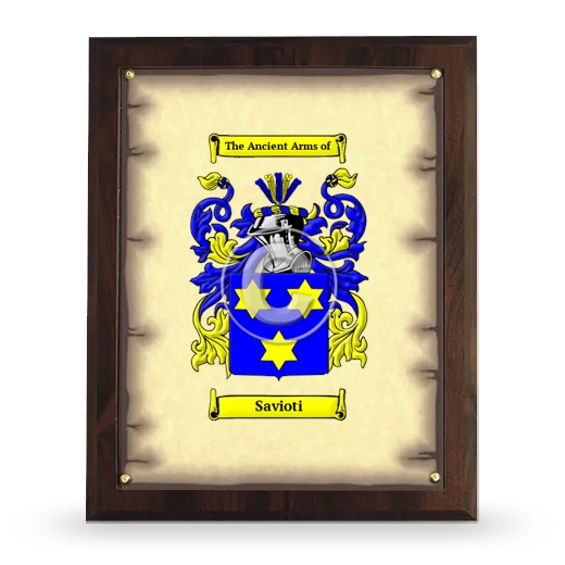 Savioti Coat of Arms Plaque