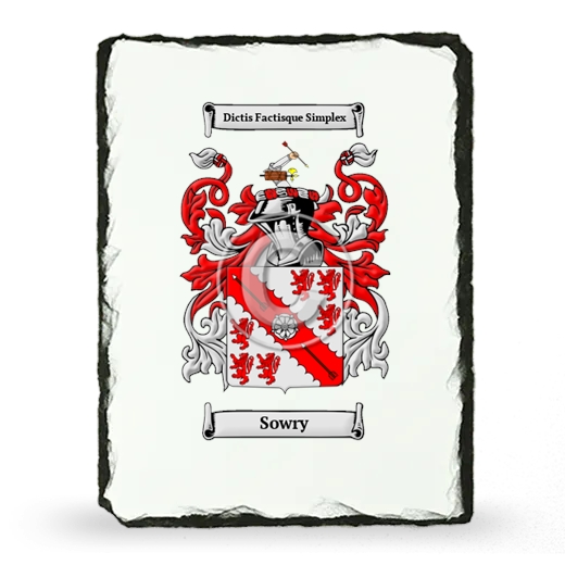 Sowry Coat of Arms Slate