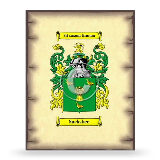 Sacksbee Coat of Arms Print