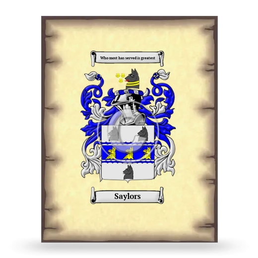 Saylors Coat of Arms Print