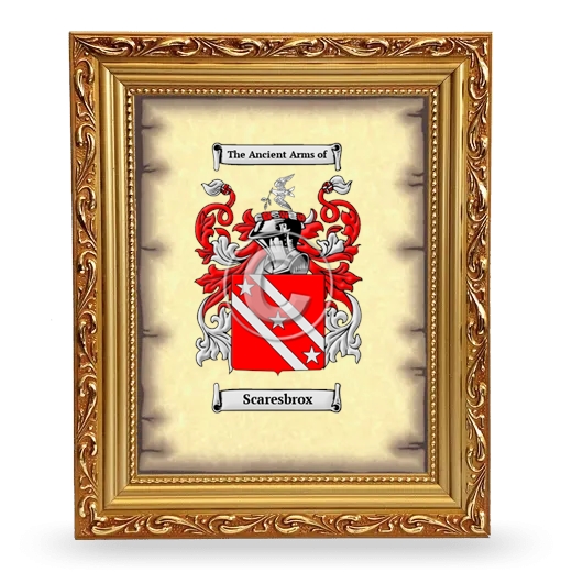 Scaresbrox Coat of Arms Framed - Gold