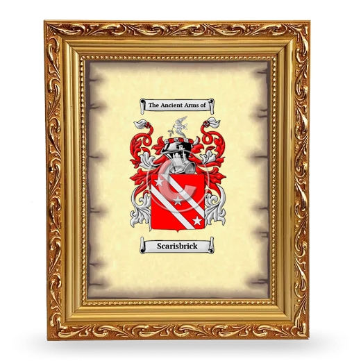 Scarisbrick Coat of Arms Framed - Gold