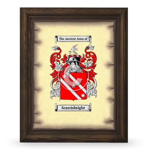 Scarrisbright Coat of Arms Framed - Brown