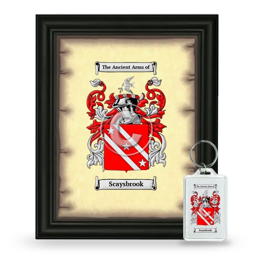 Scaysbrook Framed Coat of Arms and Keychain - Black