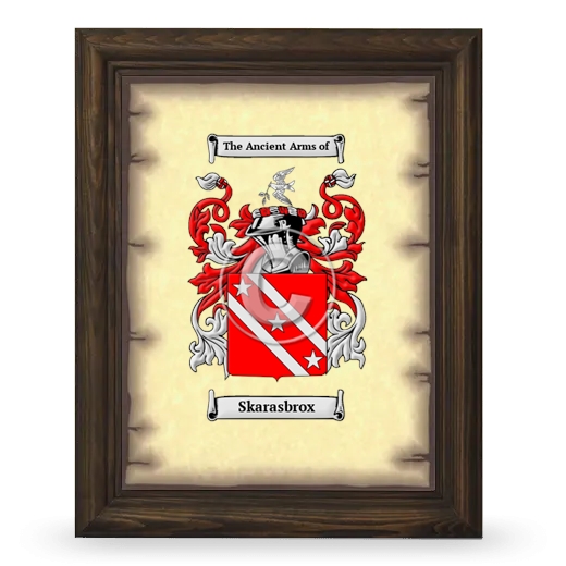 Skarasbrox Coat of Arms Framed - Brown