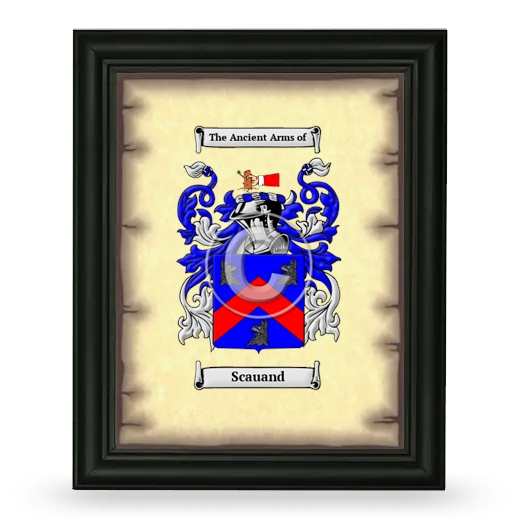 Scauand Coat of Arms Framed - Black