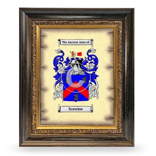 Scawine Coat of Arms Framed - Heirloom