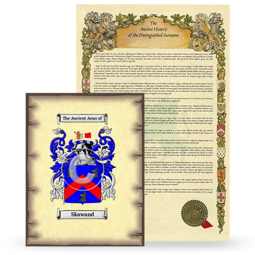 Skawand Coat of Arms and Surname History Package
