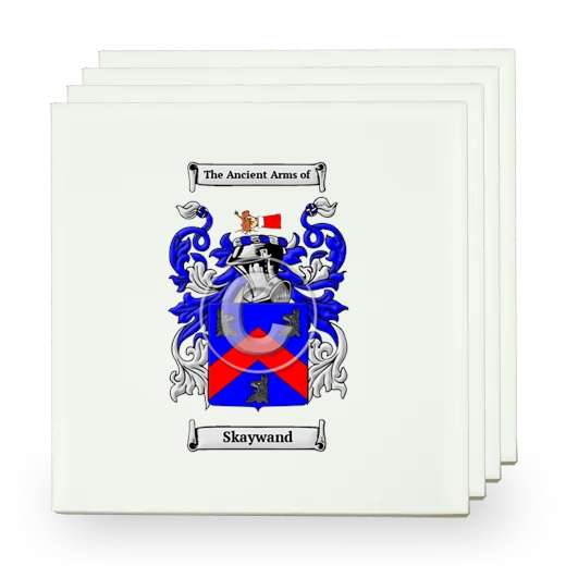 Skaywand Set of Four Small Tiles with Coat of Arms