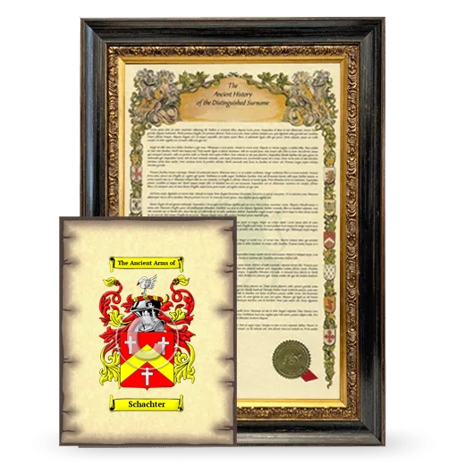 Schachter Framed History and Coat of Arms Print - Heirloom