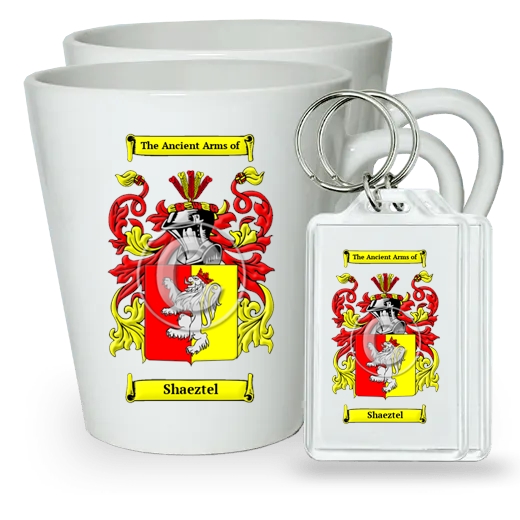 Shaeztel Pair of Latte Mugs and Pair of Keychains