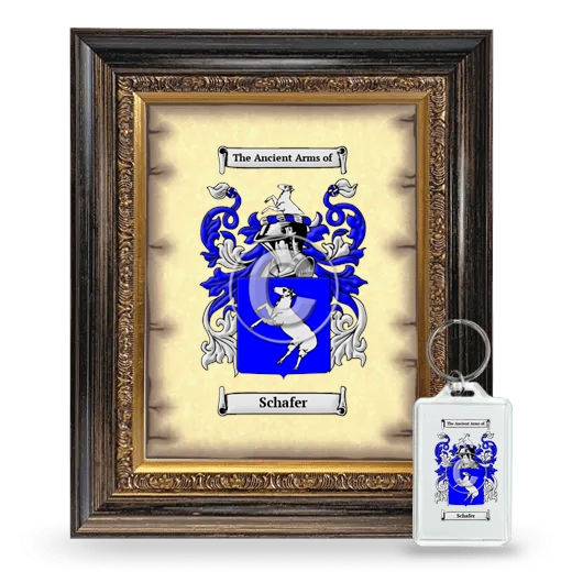 Schafer Framed Coat of Arms and Keychain - Heirloom