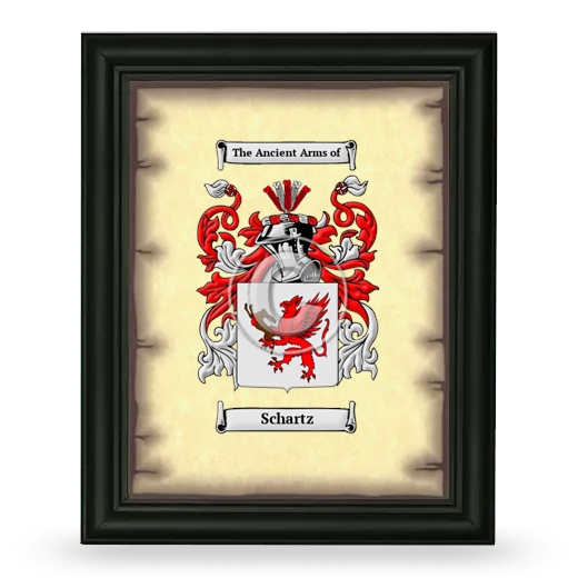 Schartz Coat of Arms Framed - Black