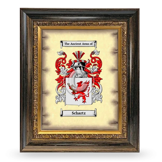 Schartz Coat of Arms Framed - Heirloom