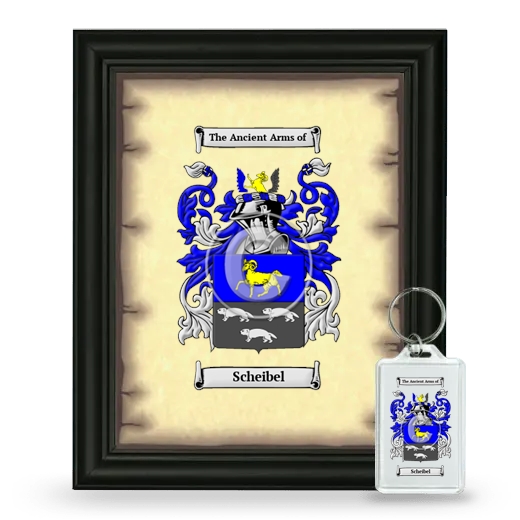 Scheibel Framed Coat of Arms and Keychain - Black