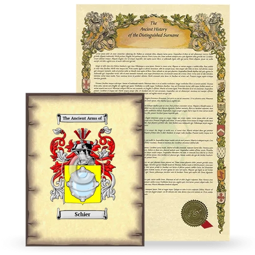 Schier Coat of Arms and Surname History Package