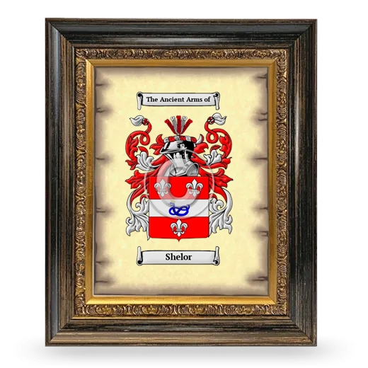 Shelor Coat of Arms Framed - Heirloom