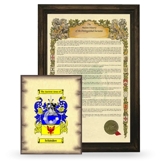 Schänker Framed History and Coat of Arms Print - Brown