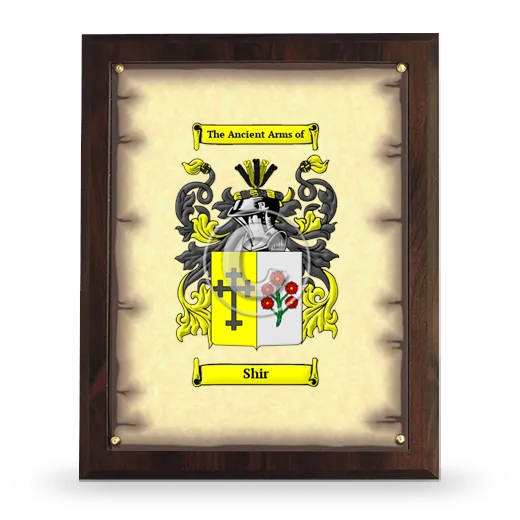 Shir Coat of Arms Plaque